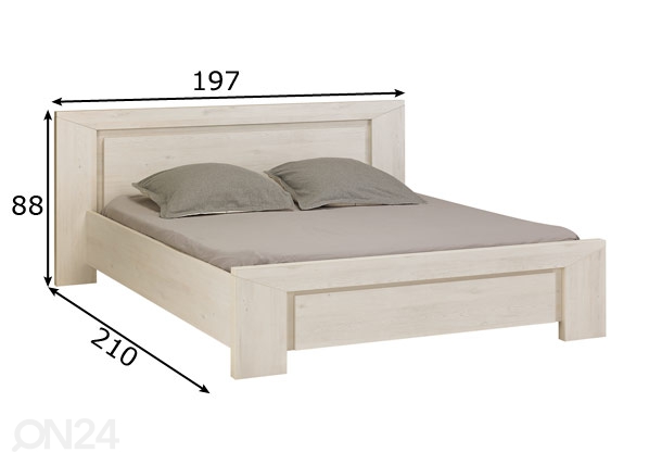 Кровать Sarlat 160x200 cm размеры