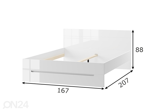Кровать Selene 160x200 cm размеры