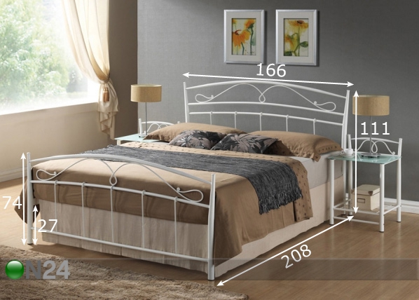 Кровать Siena 160x200 cm размеры
