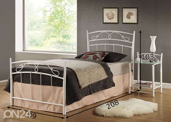Кровать Siena 90x200 cm размеры