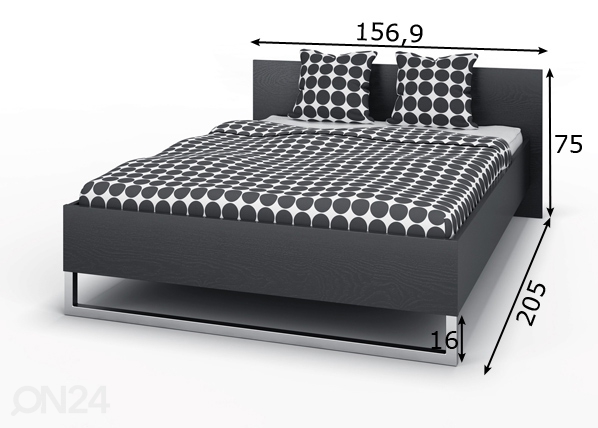 Кровать Style 140x200 cm размеры