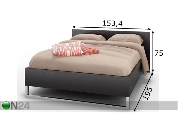 Кровать Style + матрас Inter Bonnel 137x192 cm размеры