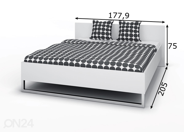 Кровать Style + матрас Inter Bonnel 160x200 cm размеры