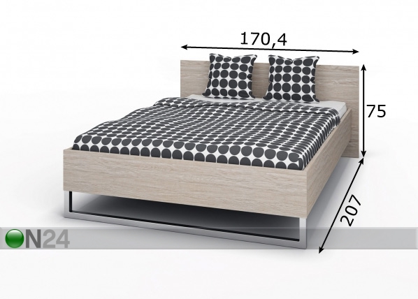 Кровать Style + матрас Inter Pocket 154x203 cm размеры