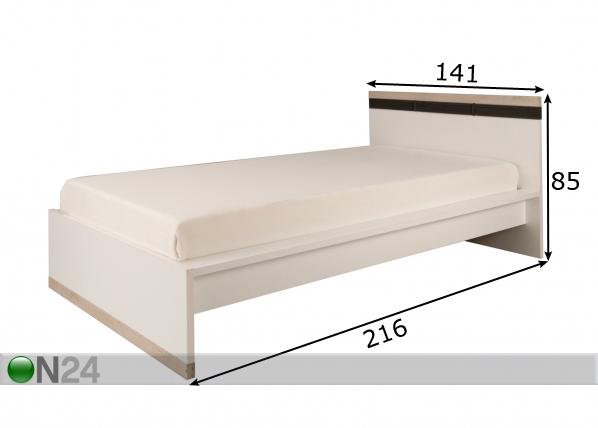 Кровать Tiago 120x200 cm размеры
