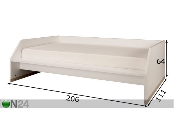 Кровать Tiago 90x200 cm размеры