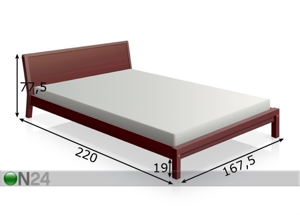 Кровать Tobi берёза 160x200 cm размеры