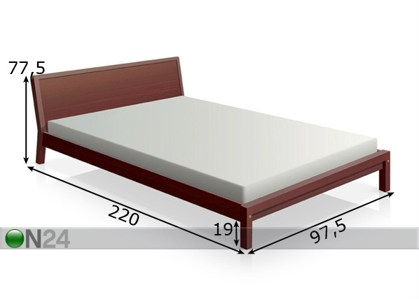 Кровать Tobi берёза 90x200 cm размеры