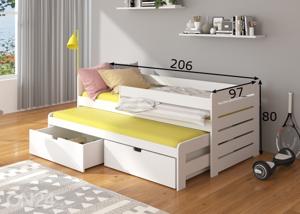 Кровать Tooele 90x200 cm размеры