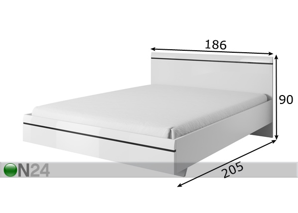 Кровать Tulsa 180x200 cm размеры