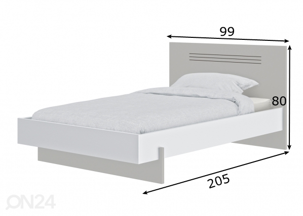 Кровать Ugo 90x200 cm размеры