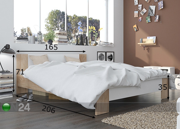 Кровать Vega 160x200 cm + матрас Prime Standard Bonell размеры