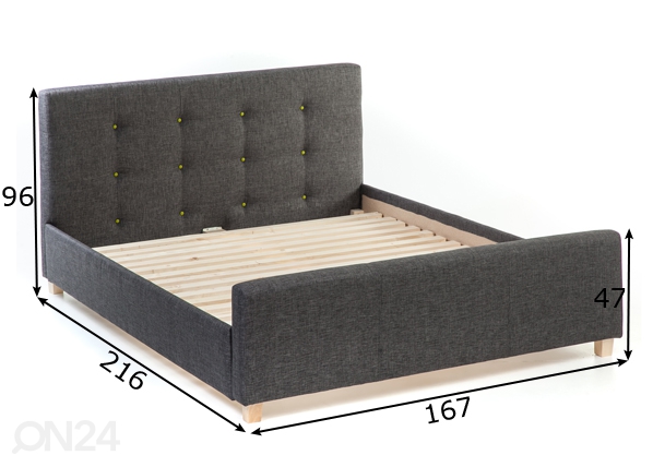 Кровать Venecija 160x200 cm размеры