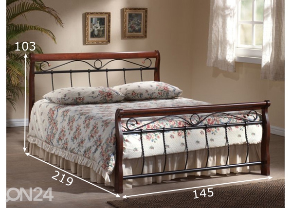 Кровать Venecja 140x200 cm размеры