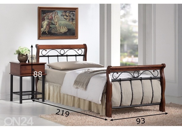 Кровать Venecja 90x200 cm размеры