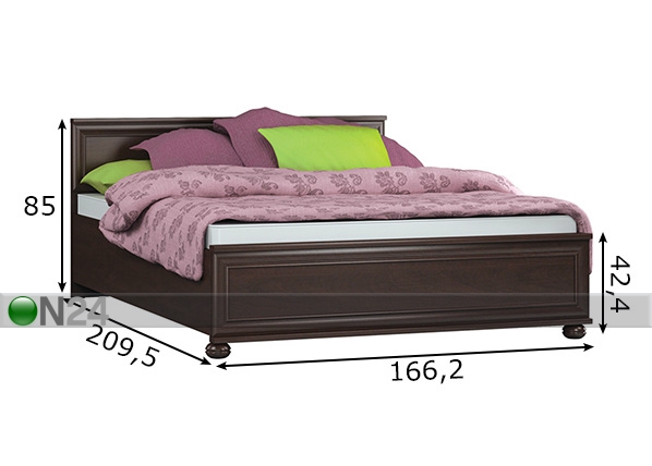 Кровать Verdi 160x200 cm размеры