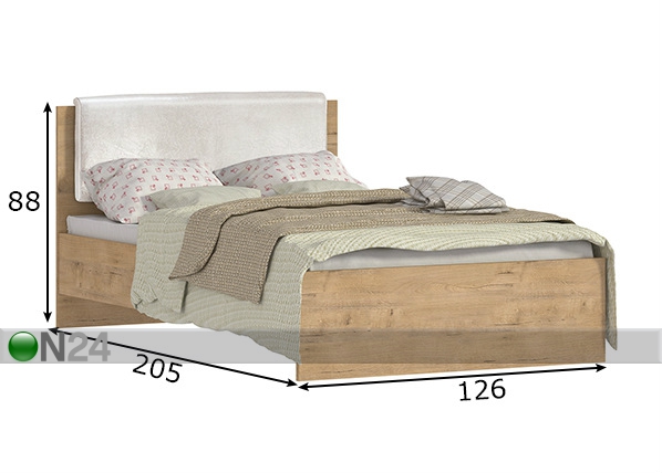 Кровать Vesta 120x200 cm размеры