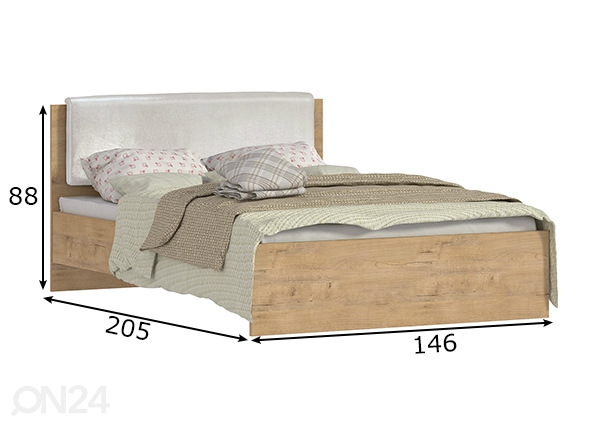 Кровать Vesta 140x200 cm размеры