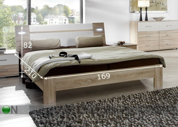 Кровать Vicenza 160x200 см размеры