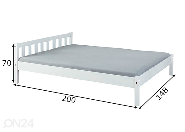 Кровать Vilmar 140x190 cm размеры