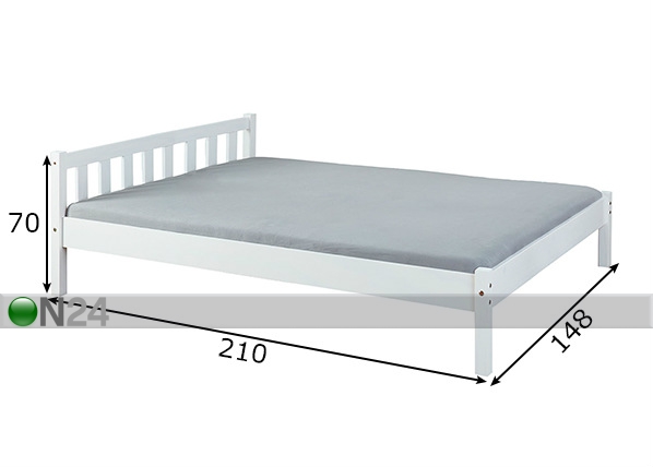 Кровать Vilmar 140x200 cm размеры