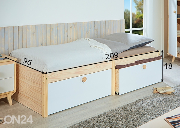Кровать Wilna 90x200 cm размеры