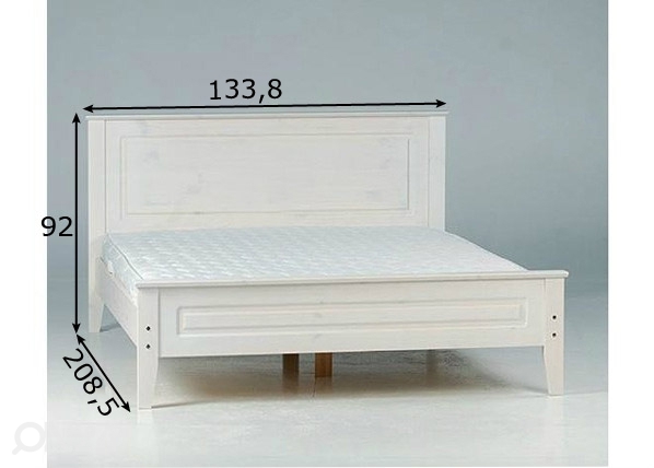 Кровать, высокое изножье 120x200 cm размеры