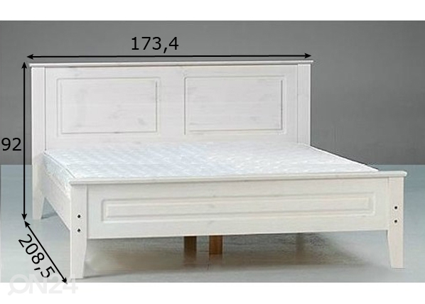 Кровать, высокое изножье 160x200 cm размеры