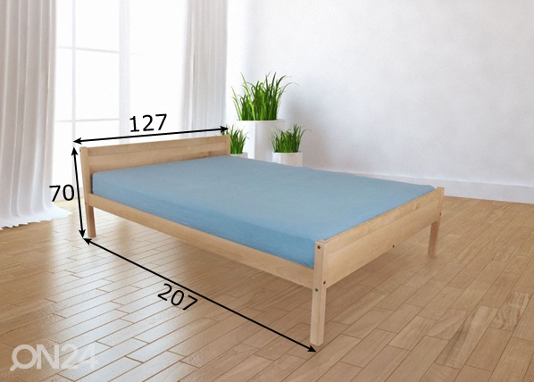 Кровать из массива берёзы 120x200 cm размеры