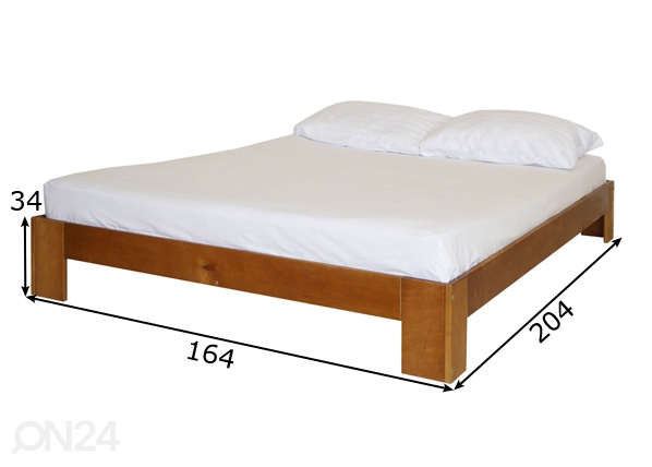 Кровать из массива берёзы 160x200 cm размеры