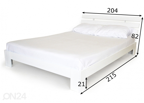 Кровать из массива берёзы 200x200 cm размеры