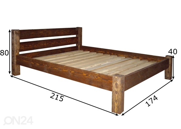 Кровать из массива дерева 160x200 cm размеры