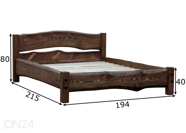 Кровать из массива дерева 180x200 cm размеры