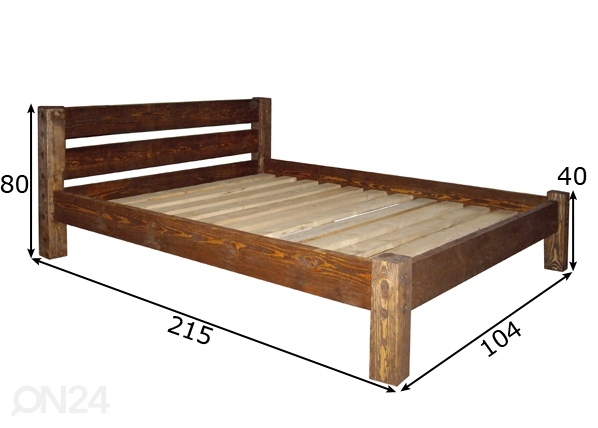 Кровать из массива дерева 90x200 cm размеры