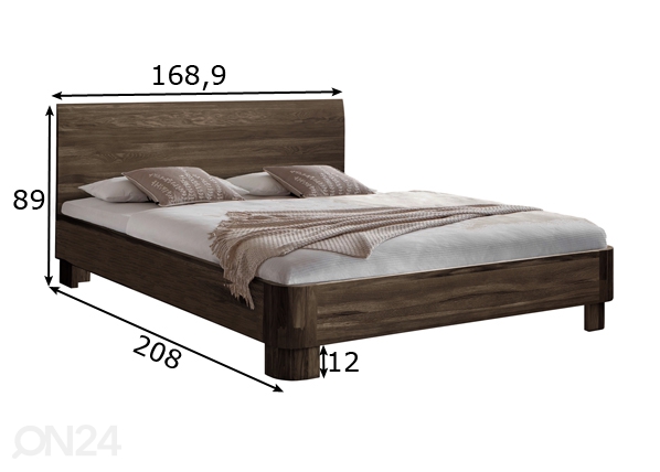 Кровать из массива дуба Lausenne 160x200 cm размеры
