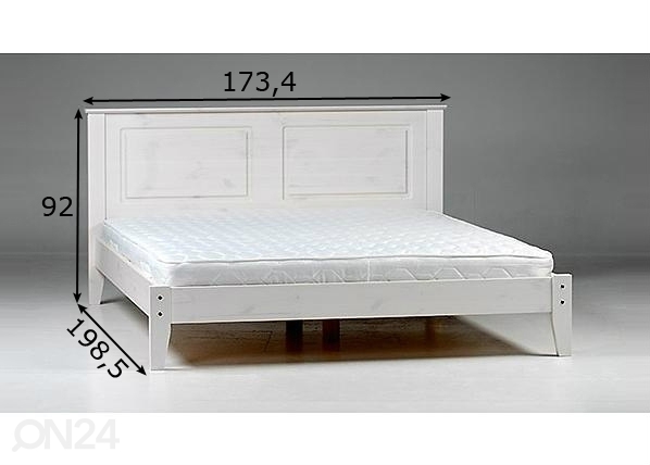 Кровать, низкое изножье 160x190 cm размеры