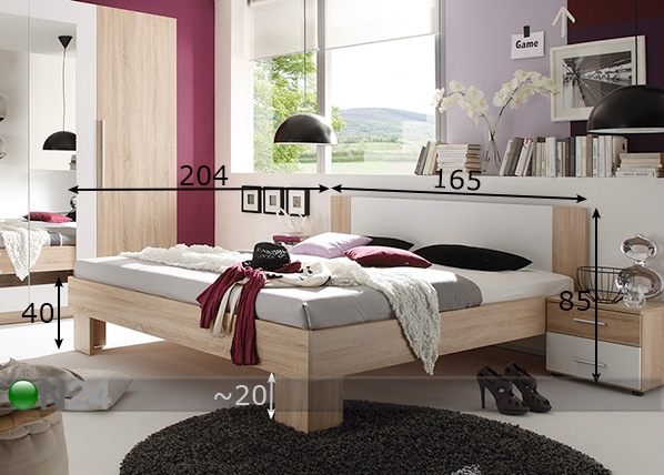 Кровать + пружинный матрас Omini Bonell 160x200 cm размеры