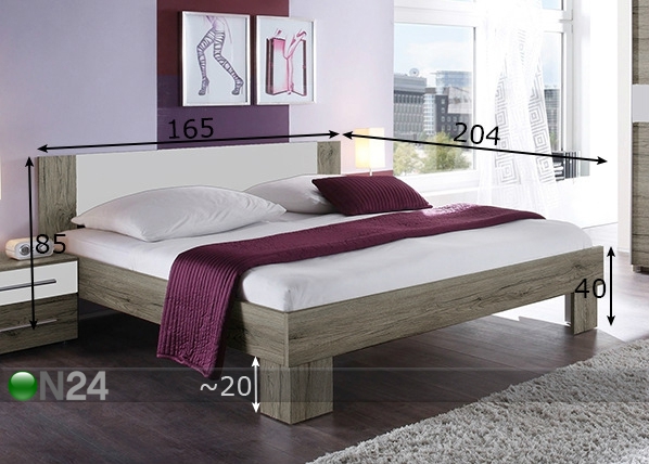 Кровать + пружинный матрас Omini Bonell 160x200 cm размеры