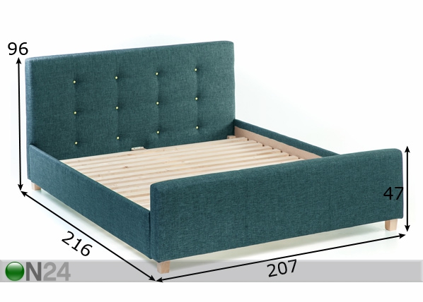 Кровать с пуговицами Venecija 200x200 см размеры