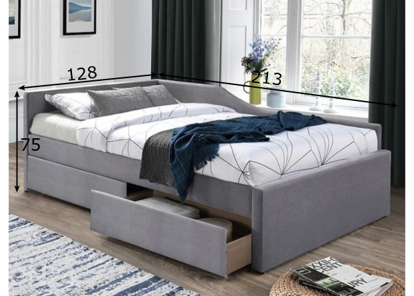 Кровать с ящиками 120x200 cm размеры