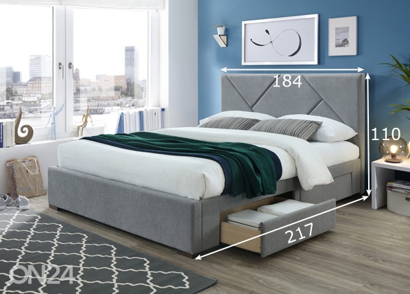 Кровать с ящиками 180x200 cm размеры
