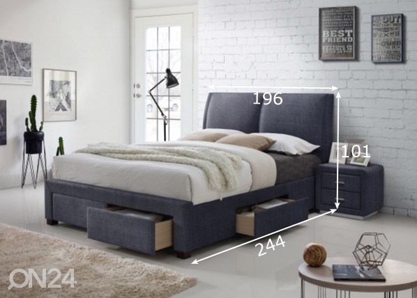 Кровать с ящиками 180x200 cm размеры