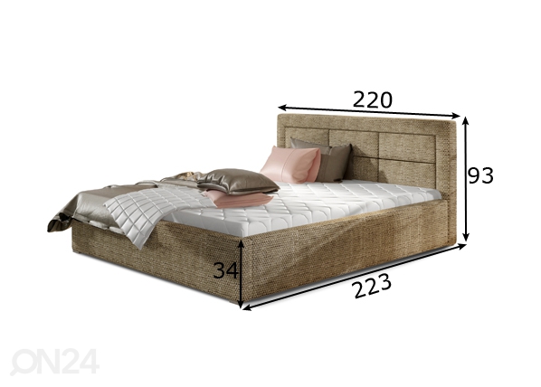 Кровать с ящиком 200x200 cm размеры