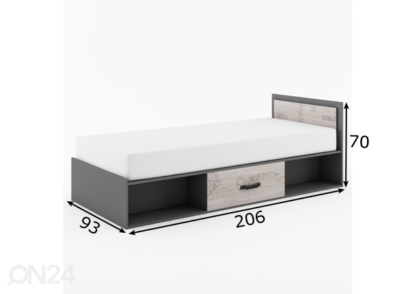 Кровать с ящиком 90x200 cm