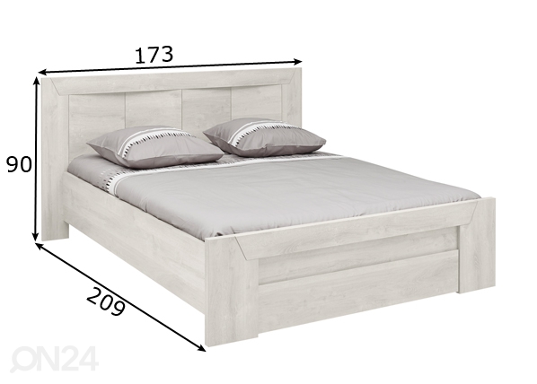 Кровать с ящиком Eden 140x200 cm размеры