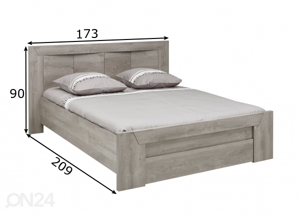 Кровать с ящиком Eden 140x200 cm размеры