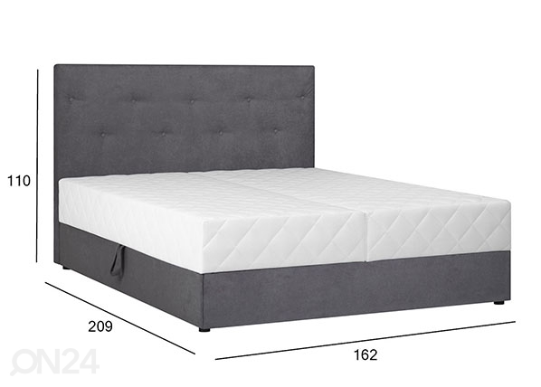 Кровать с ящиком Lene 160x200 см размеры