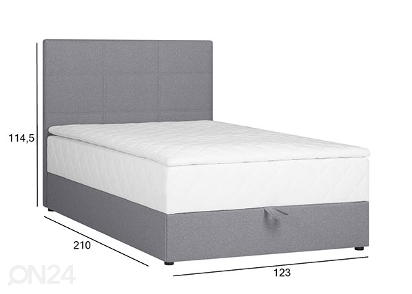 Кровать с ящиком Levi 120x200 см размеры