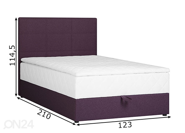 Кровать с ящиком Levi 120x200 см размеры