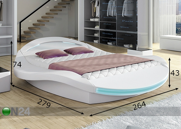 Кровать с ящиком для белья 180x200 cm размеры